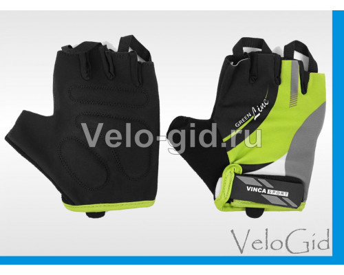 Перчатки велосипедные Vinca Green Line XS